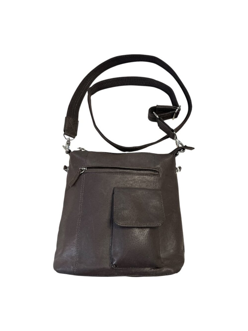 Gun Tote’n Mamas Brown Leather Concealed Carry Crossbody Purse GTM 10"